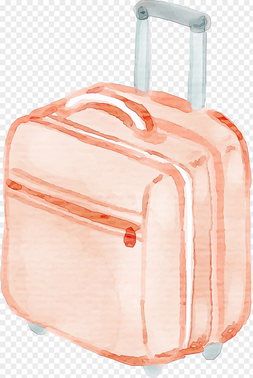 Travel Beige Suitcase Cartoon PNG