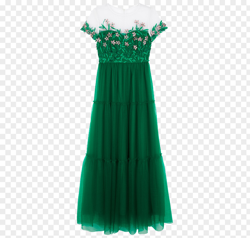 Dark Green Dress Cocktail Shoulder Gown PNG