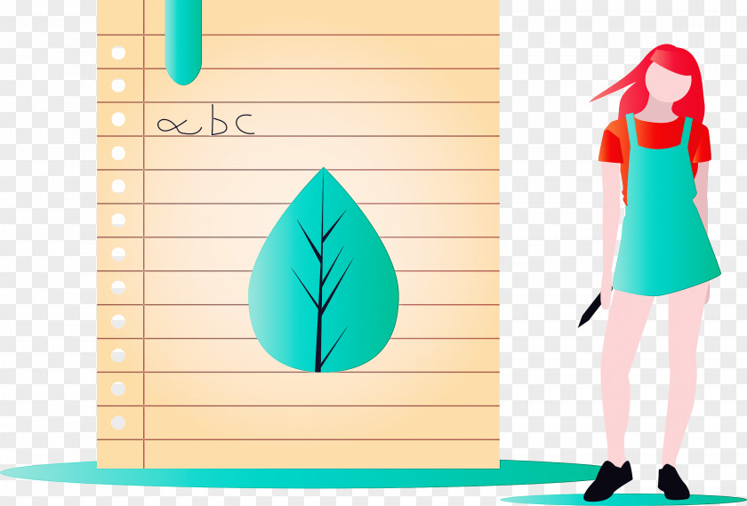 Learning Notebook Girl PNG