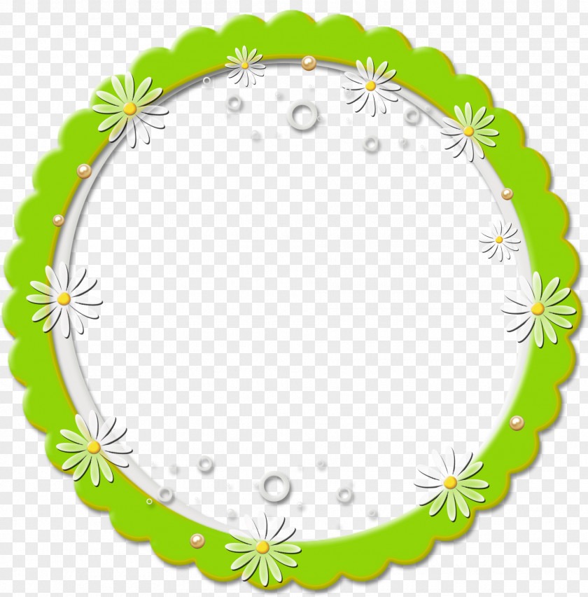 Round Green Frame With Flowers Palm Springs Coachella Valley The Desert Sun Birthday PNG