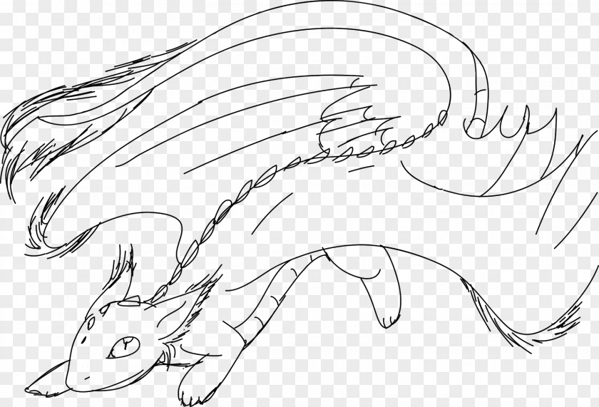 Toothless Dragon Flying Drawing Line Art Sketch PNG