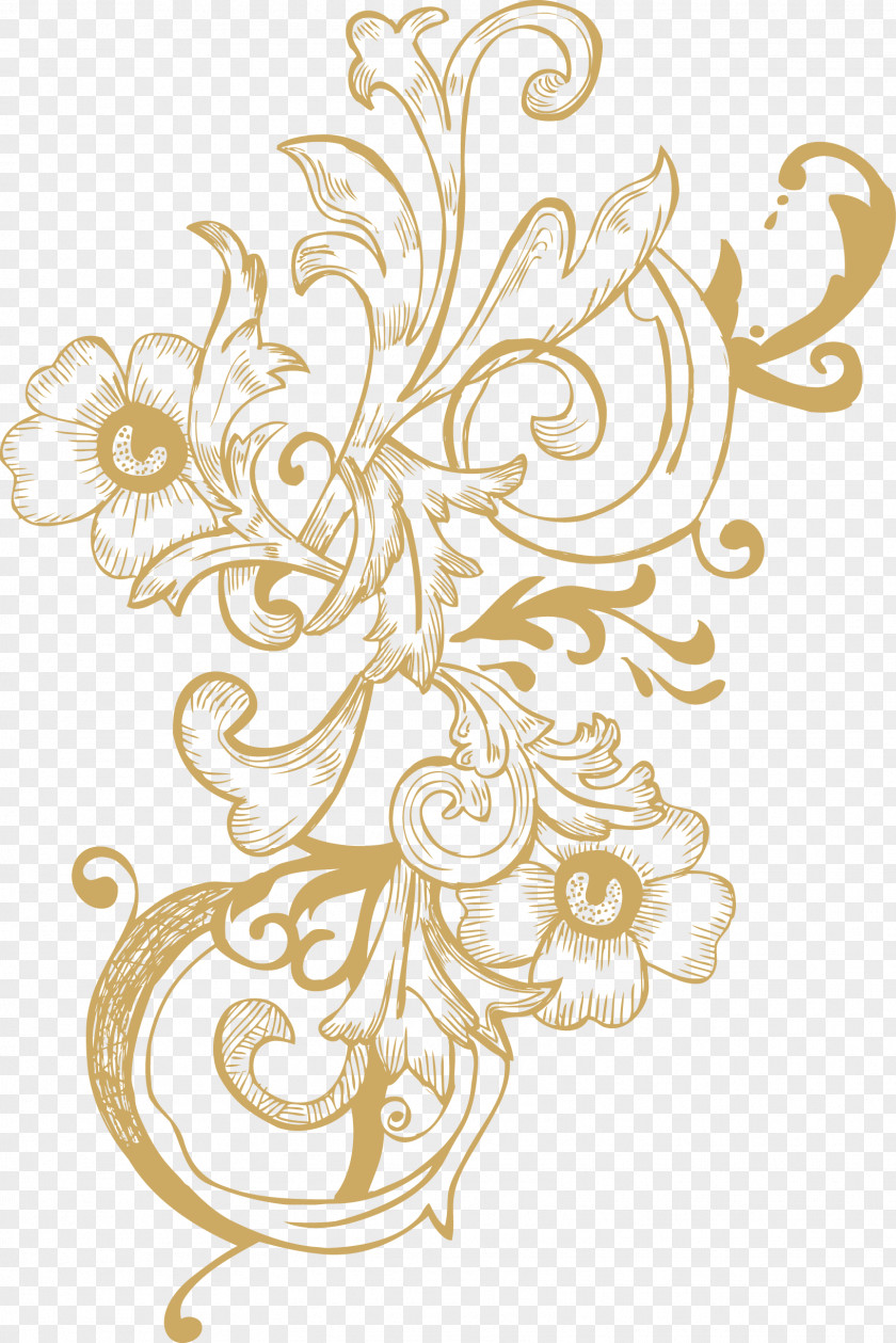 Design Drawing Floral Flower PNG