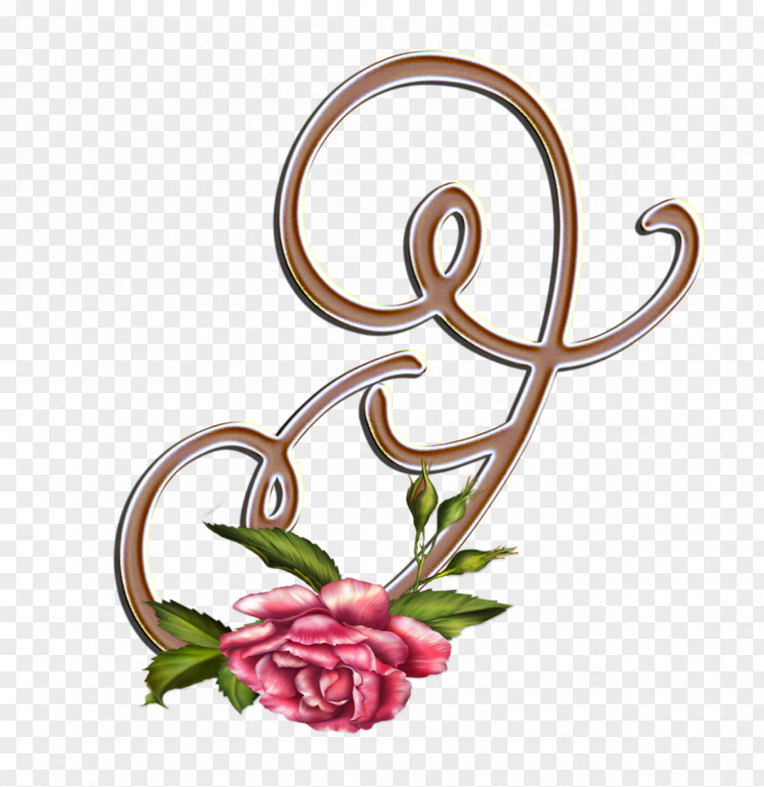 Flower Letter Alphabet Art Image PNG