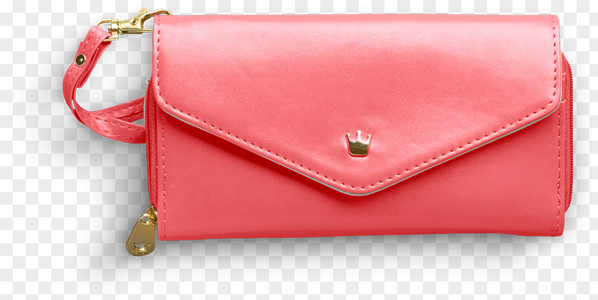Pink Lady Wallet Leather Coin Purse Messenger Bag PNG