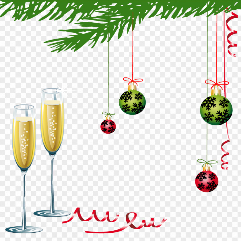 Red Wine Glass Ball Christmas Flower Color Bar New Year Animation Blog PNG