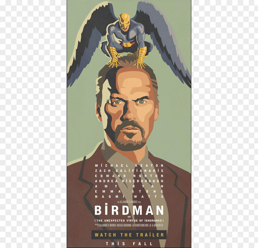 Actor Michael Keaton Birdman Film Poster PNG