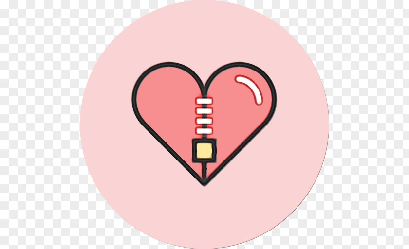 Cartoon Circle Heart Symbol M-095 PNG