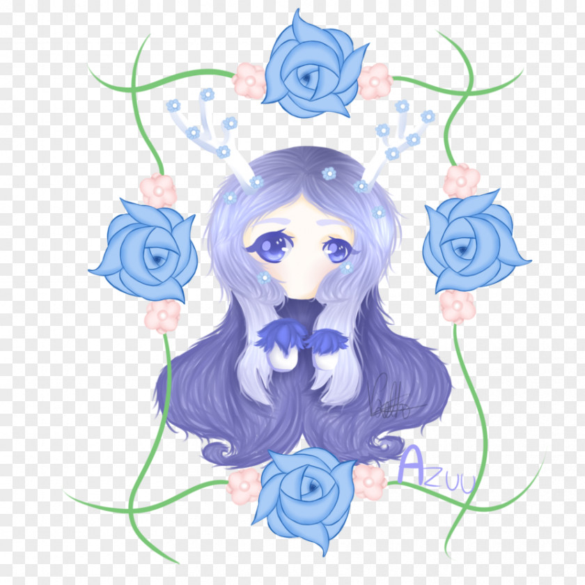 Fairy Blue Rose Clip Art Illustration Floral Design Visual Arts PNG