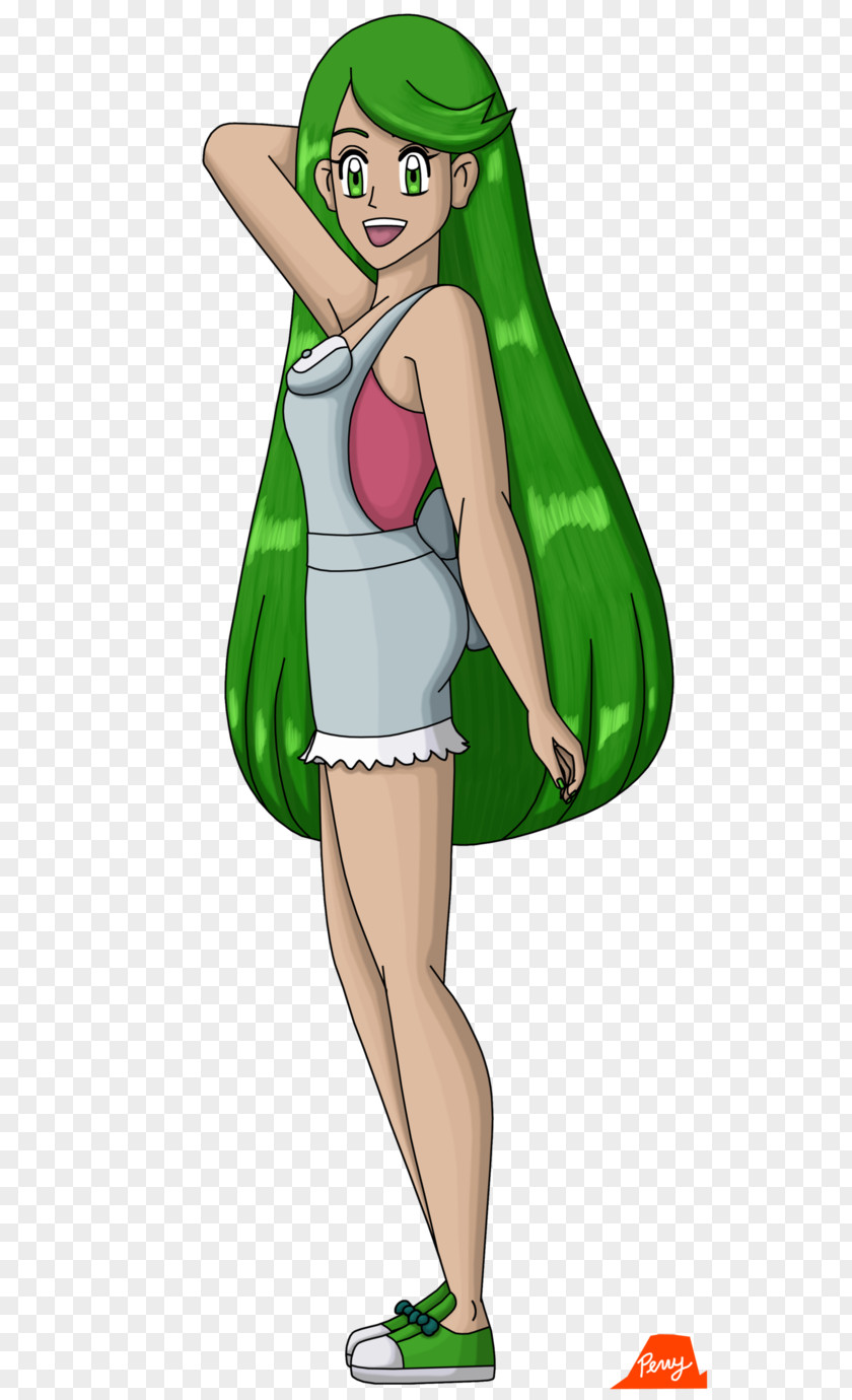 Mallow Pokémon Sun And Moon Pokemon Black & White Hair PNG