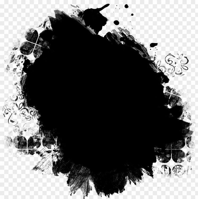 Pretty Black Ink Clipping Masks PNG