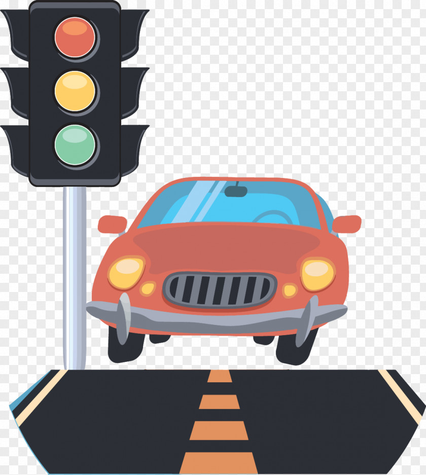 Vector Traffic Lights Light Car Clip Art PNG