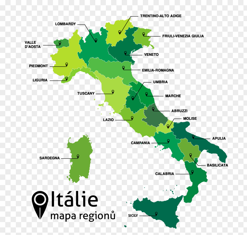 Map Regions Of Italy International Airport Image PNG