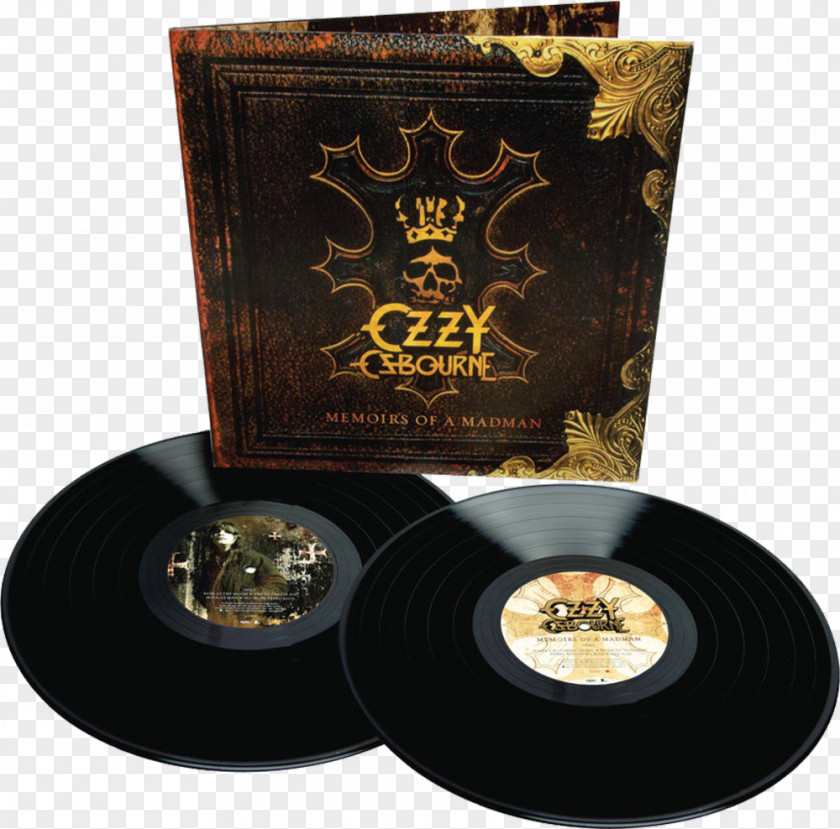 Memoirs Of A Madman Phonograph Record Diary Blizzard Ozz LP PNG