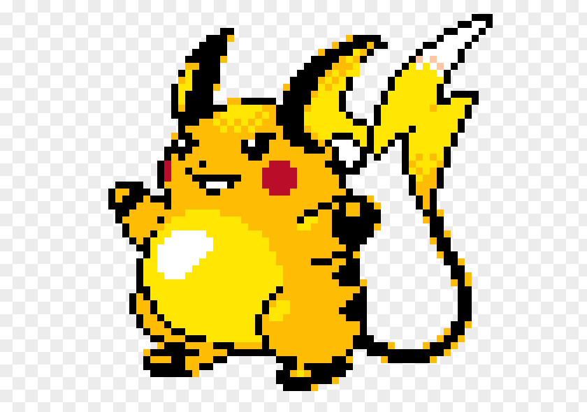 Pikachu Pokémon Yellow Raichu Crystal Pixel Art PNG