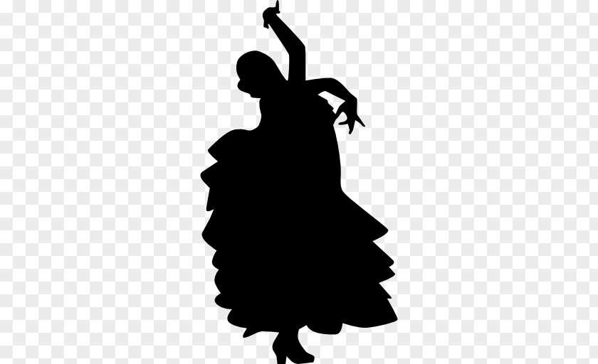 Silhouette Flamenco Dance PNG