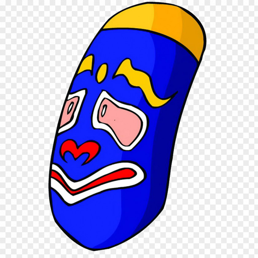 Sui And Blue Cartoon Clown Mask Clip Art PNG