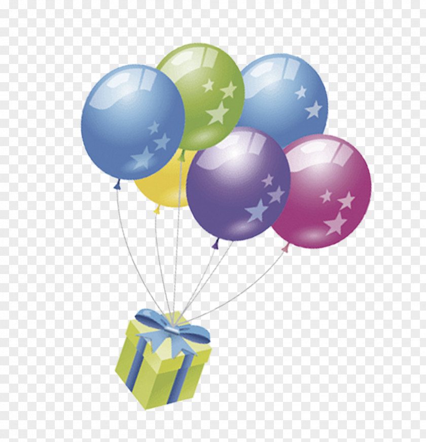 Beautiful Balloon Hanging Gift Birthday PNG