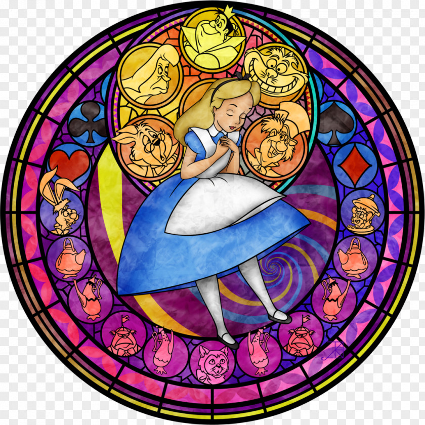 Little Prince Rose Alice's Adventures In Wonderland Stained Glass White Rabbit PNG