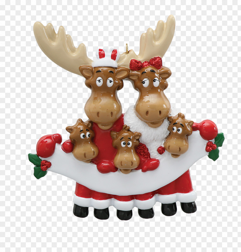 MOOSE Christmas Ornament Mrs. Claus Decoration Santa PNG