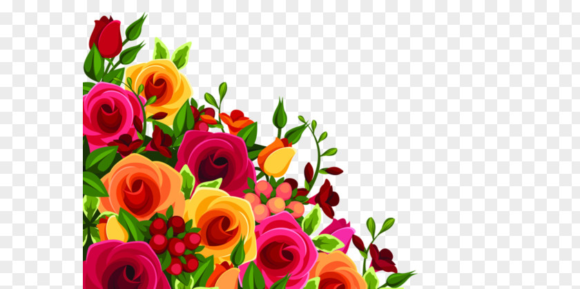 Frame Color Flowers Decorative Edge Rose Download Flower PNG