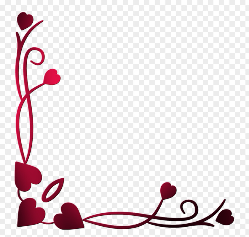 Heart Border Love Blogger Valentine's Day PNG