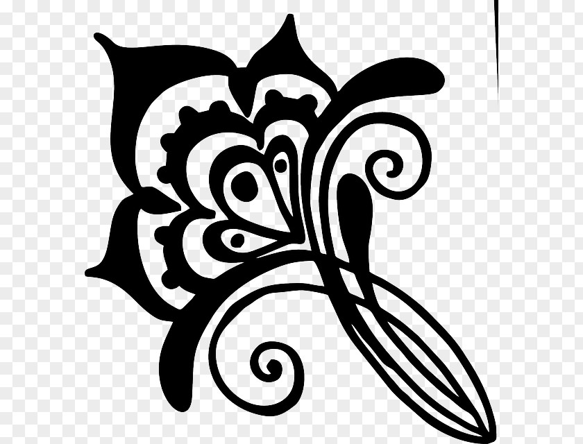Henna Decal Flower PNG