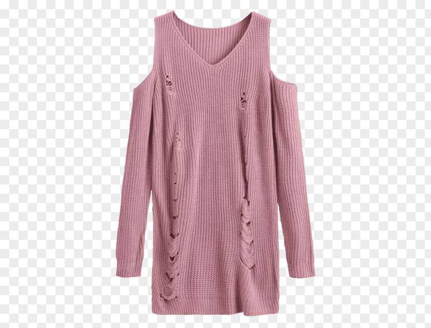 Pull Goods Sleeve Shoulder Sweater Dress Jumper PNG