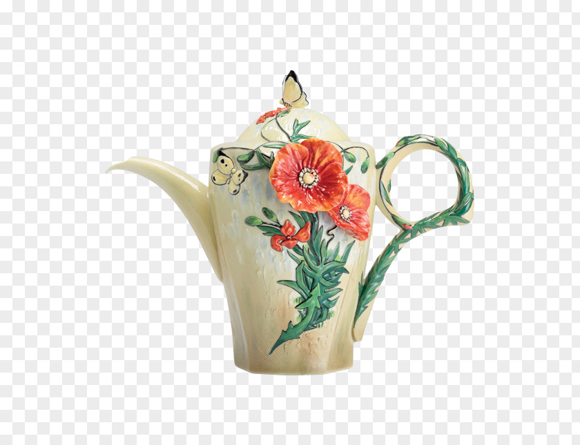 Tea Teapot Franz-porcelains Flower PNG