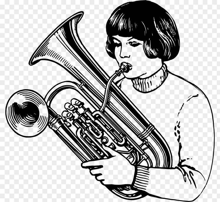 Trumpet Euphonium Baritone Horn Bore Brass Instruments Clip Art PNG