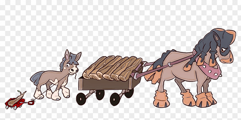 Wagon Cart Vehicle Pony Horse PNG