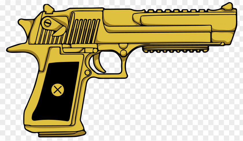 Gold Guns Air Gun Firearm Ammunition Ranged Weapon PNG