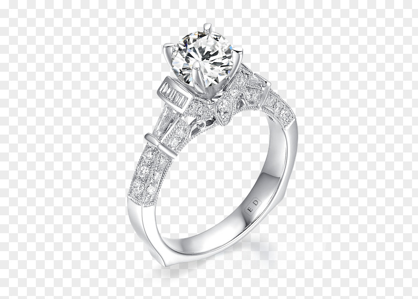 Ring Sylvie Collection Engagement Diamond PNG