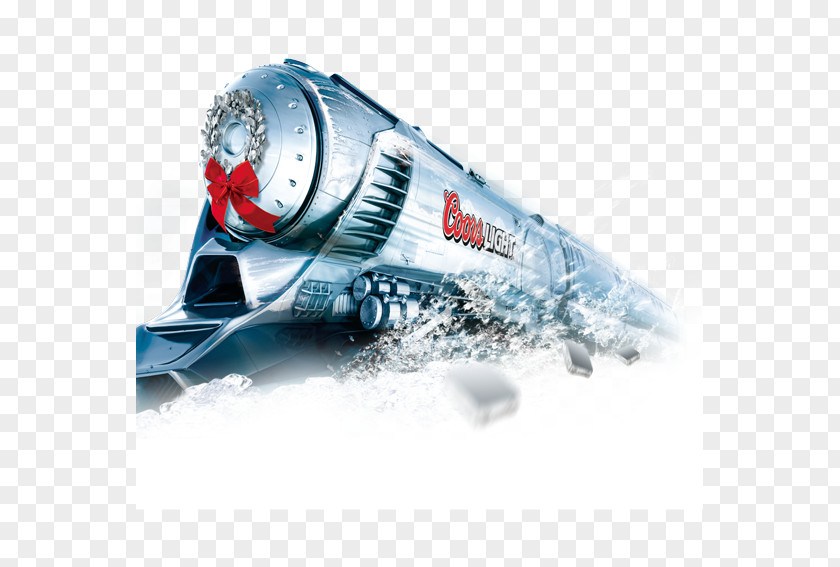 Silver Train Christmas Poster Wallpaper PNG