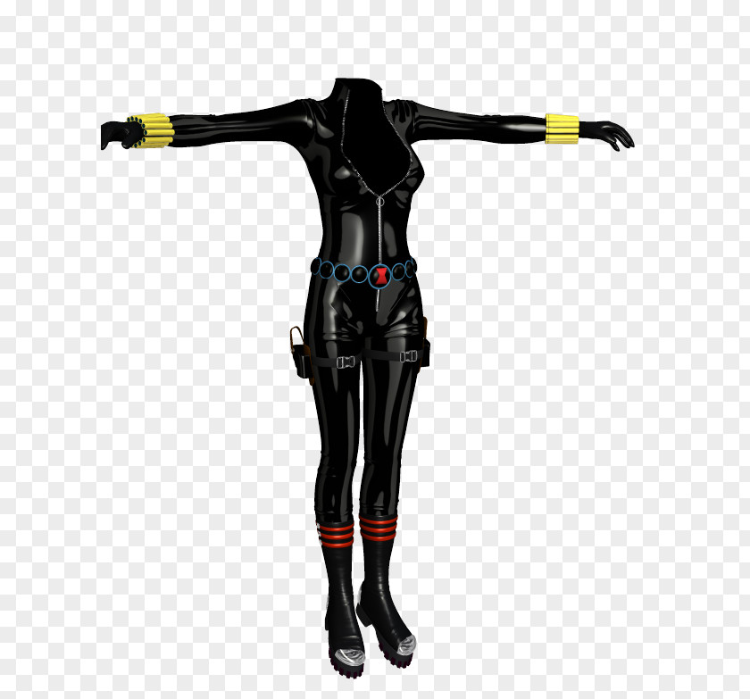 Black Widow Fan Art Shoulder Dry Suit M PNG