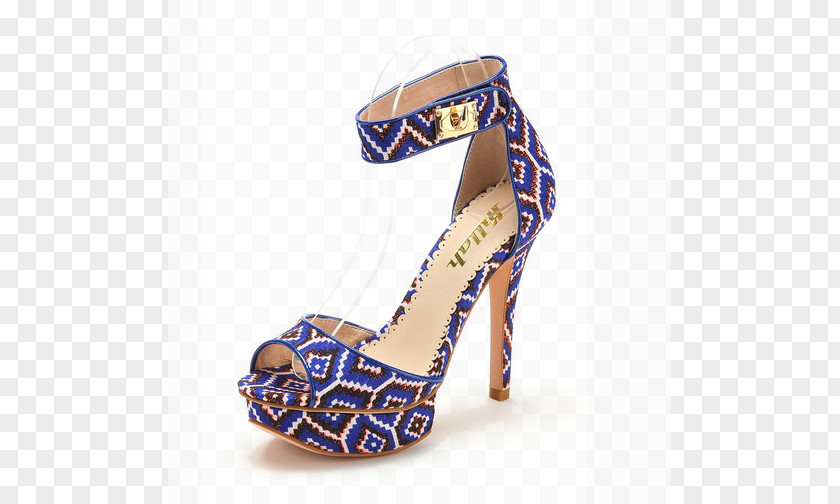 Blue Cloth High Heels High-heeled Footwear Shoe PNG