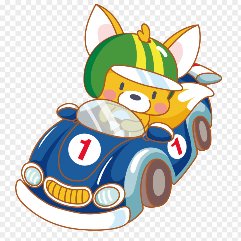 Fox Driving A Sports Car Kindergarten: Nursery School Adobe Illustrator Cartoon Illustration PNG