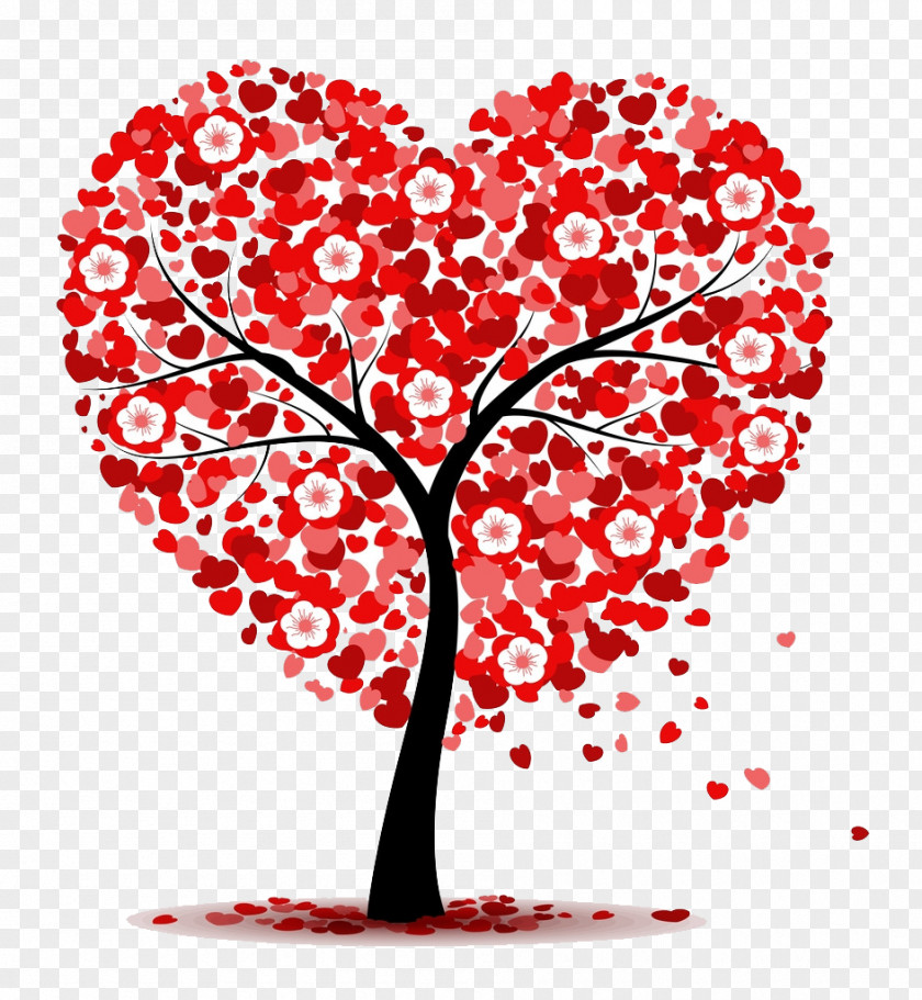 Love Tree Heart Valentines Day Clip Art PNG