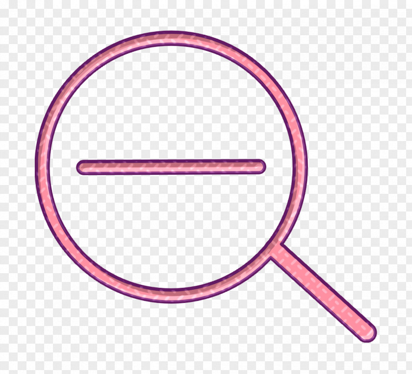 Pink Zoom Icon Magnifying Glass Out Searchicons PNG