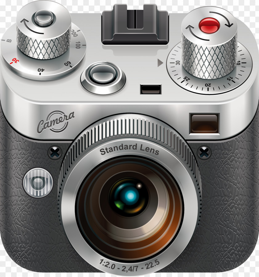 Vector Silver Camera Photography Image Editing Icon PNG