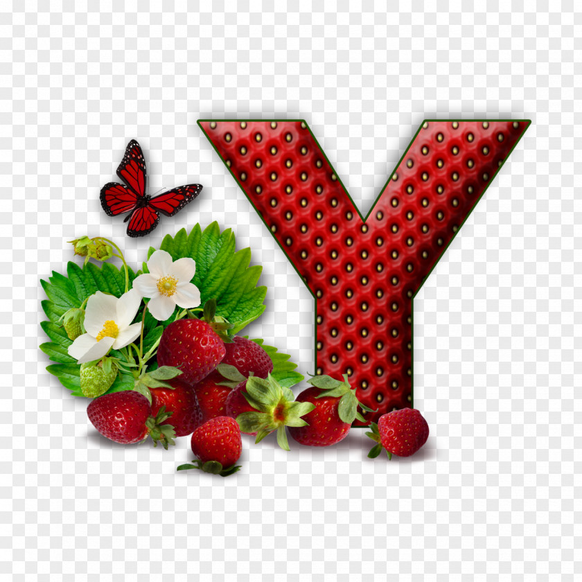 Alphabet Strawberry Letter Initial Name PNG