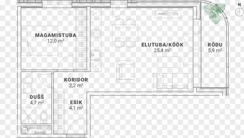 Balcony Floor Plan House Room Terrace Garden PNG