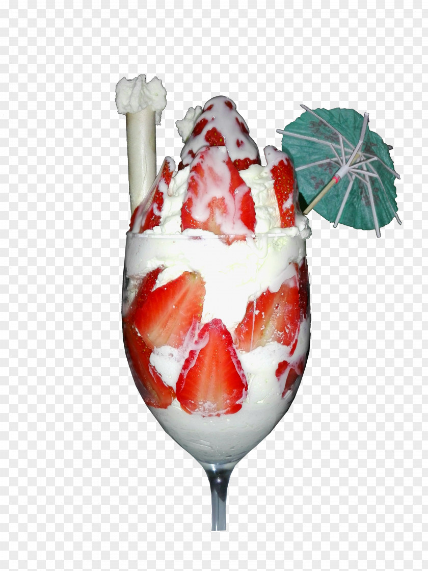 Ice Cream Sundae Parfait Strawberry PNG
