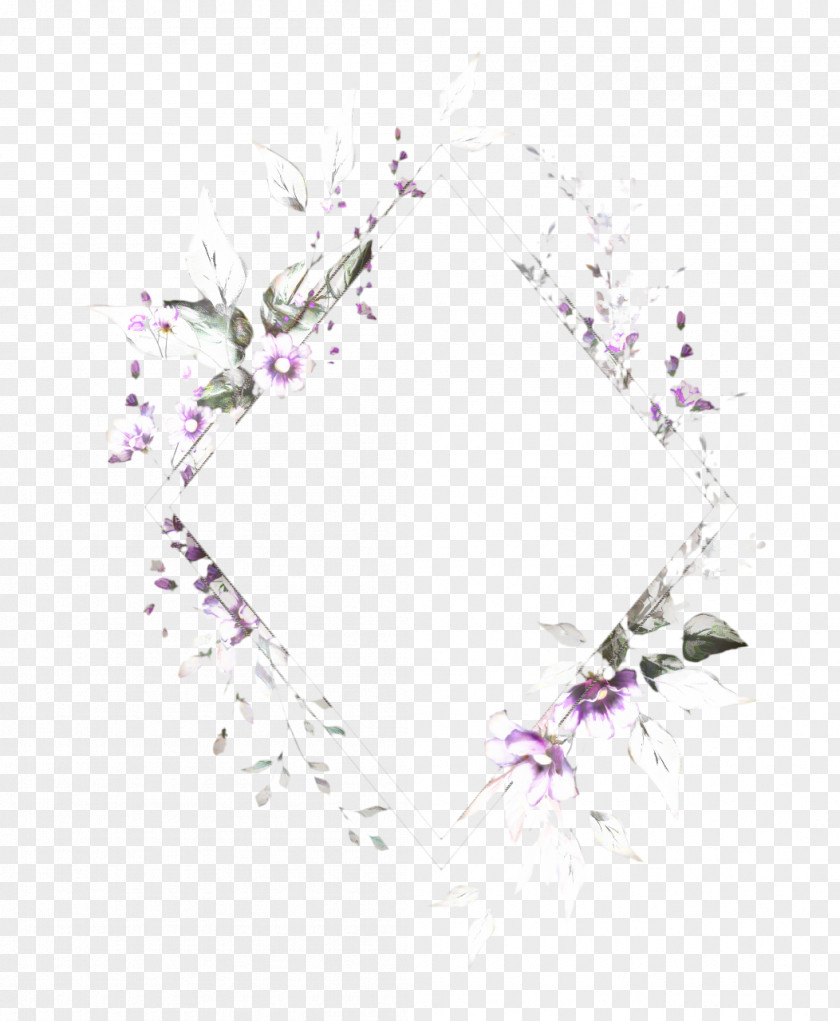 Lavender Lilac Watercolor Floral Background PNG