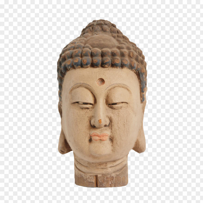 Buddha Stone Carving Classical Sculpture Forehead Figurine PNG