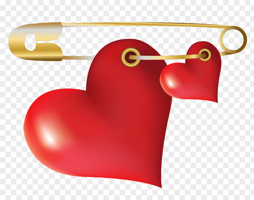 Hearts Safety Pin Heart Clip Art PNG