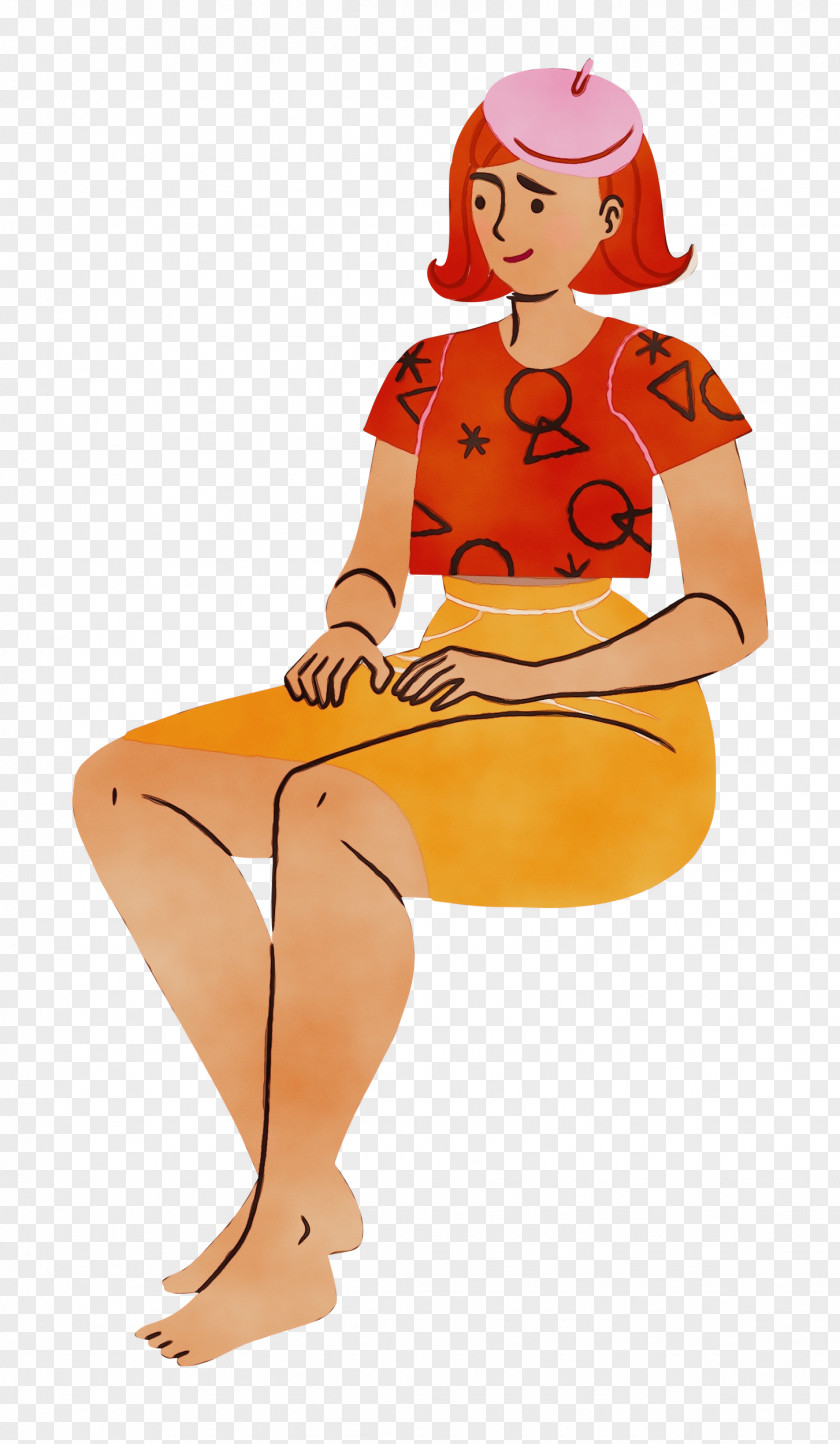 Joint Cartoon Pin-up Girl Sitting Science PNG