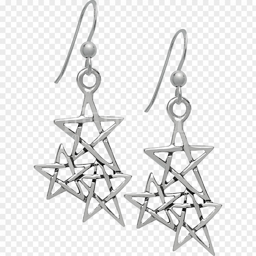 Silver Earring Sterling Triquetra Jewellery PNG
