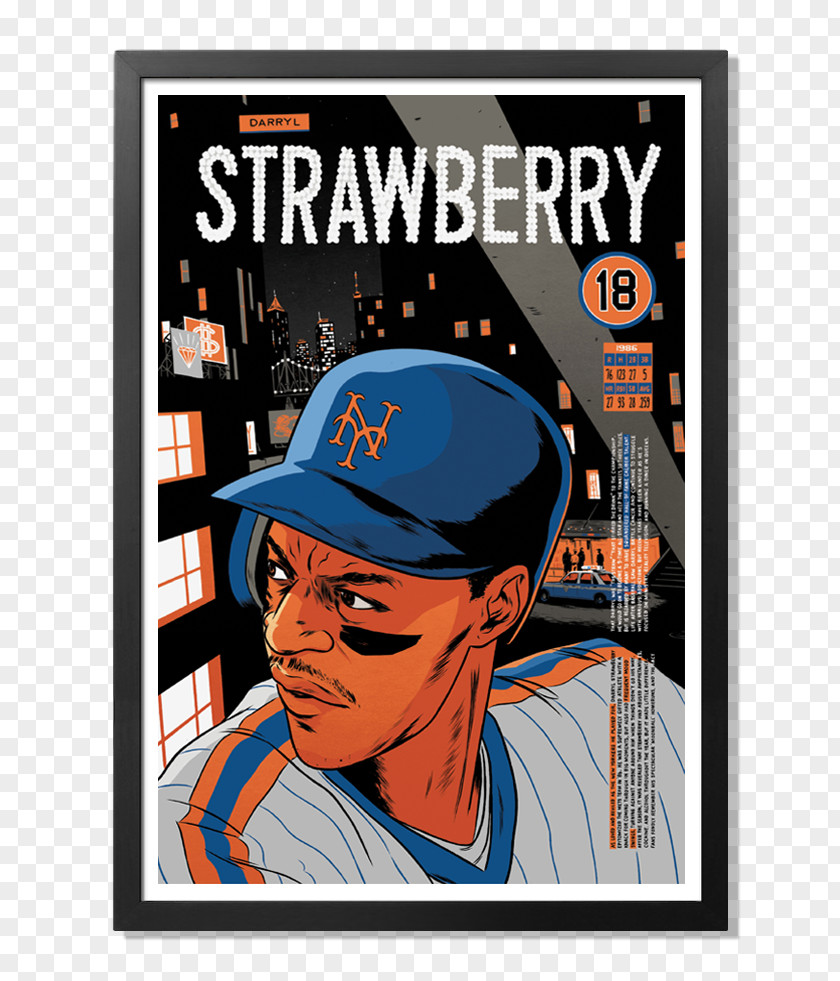 Vintage Victory New York Mets Strawberry Comics Sport PNG
