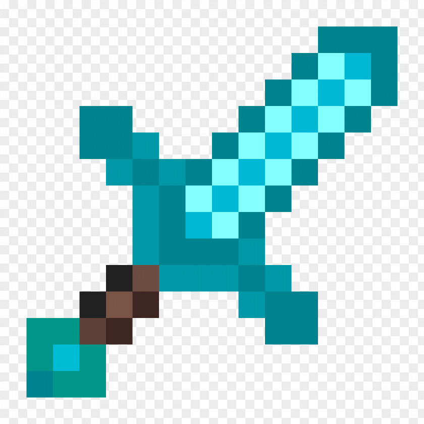 Diamond Sword Nova Skin Minecraft Terraria Pixel Art PNG