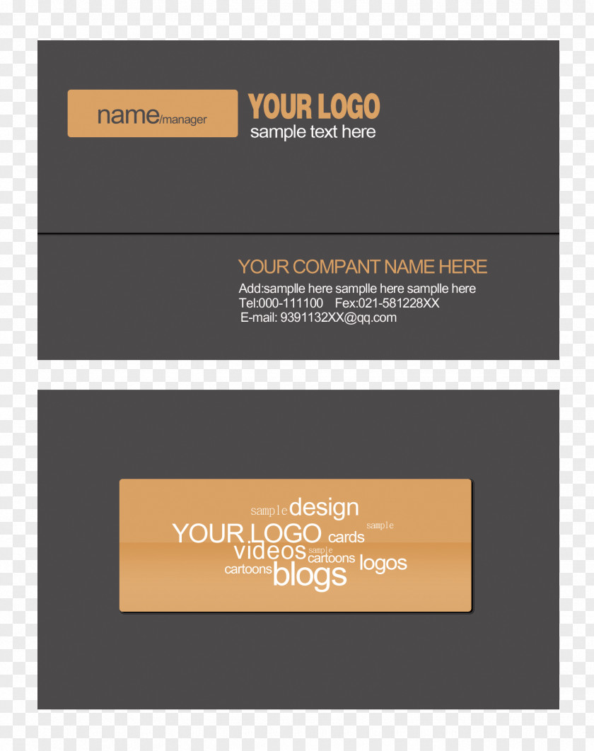 Elegant Gray Business Card Design Graphic PNG